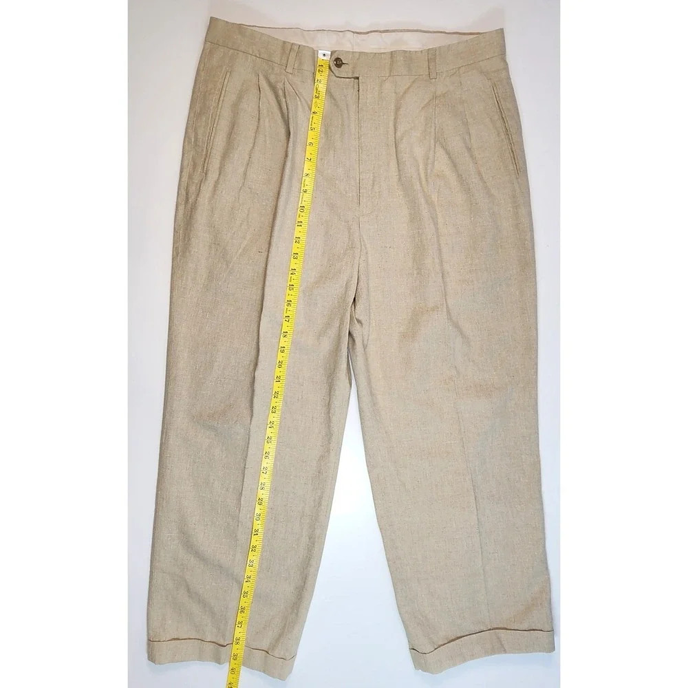 Braggi Linen‎ Cotton Pleated Trousers Minimalist Workwear Size 40